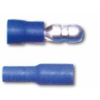 Terminale femmina cilindrico totalmente isolato per cavo sezione 1,04-2,63 mm, colore blu