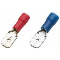 Terminale maschio rosso 6,35x0,8 mm, per cavo 0,25 - 1,65 mm , lunghezza 21,5 mm