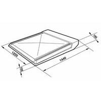Tettuccio parapioggia universale in vetroresina misura 140x120mm