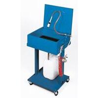 Vasca per lavaggio parti meccaniche munita di pompa rotativa pneumatica per ricircolo, capacità 20 It.