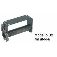 Verricello tipo destro per motocoltivatore, con la sezione del tubo Ø42mm, lunghezza totale L=210mm.