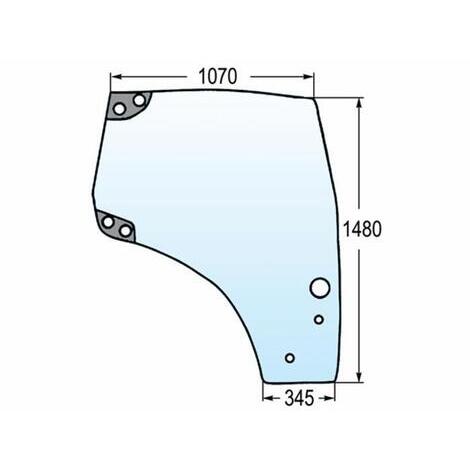 Vetro portiera destra adattabile rif. originale CNH 87560791