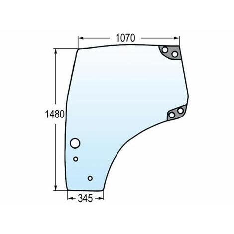 Vetro portiera sinistra adattabile rif. originale CNH 87560786