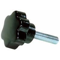 Volantino a 6 lobi Ø 23mm con perno, filetto M5X20mm