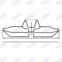 Cingolo in gomma misure 230cm x 72cm x 43cm
