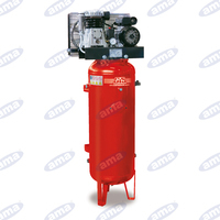 Compressore silenziato di doppio motore 2x1hp serbatoio 50Lt 8bar 2  connettori rapidi e 2 manometri 94160